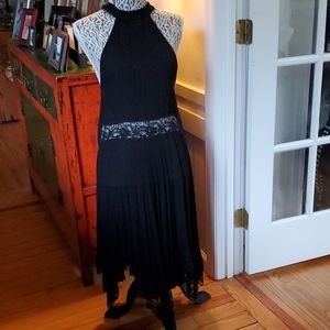 Free People blk halter neck dress sz m